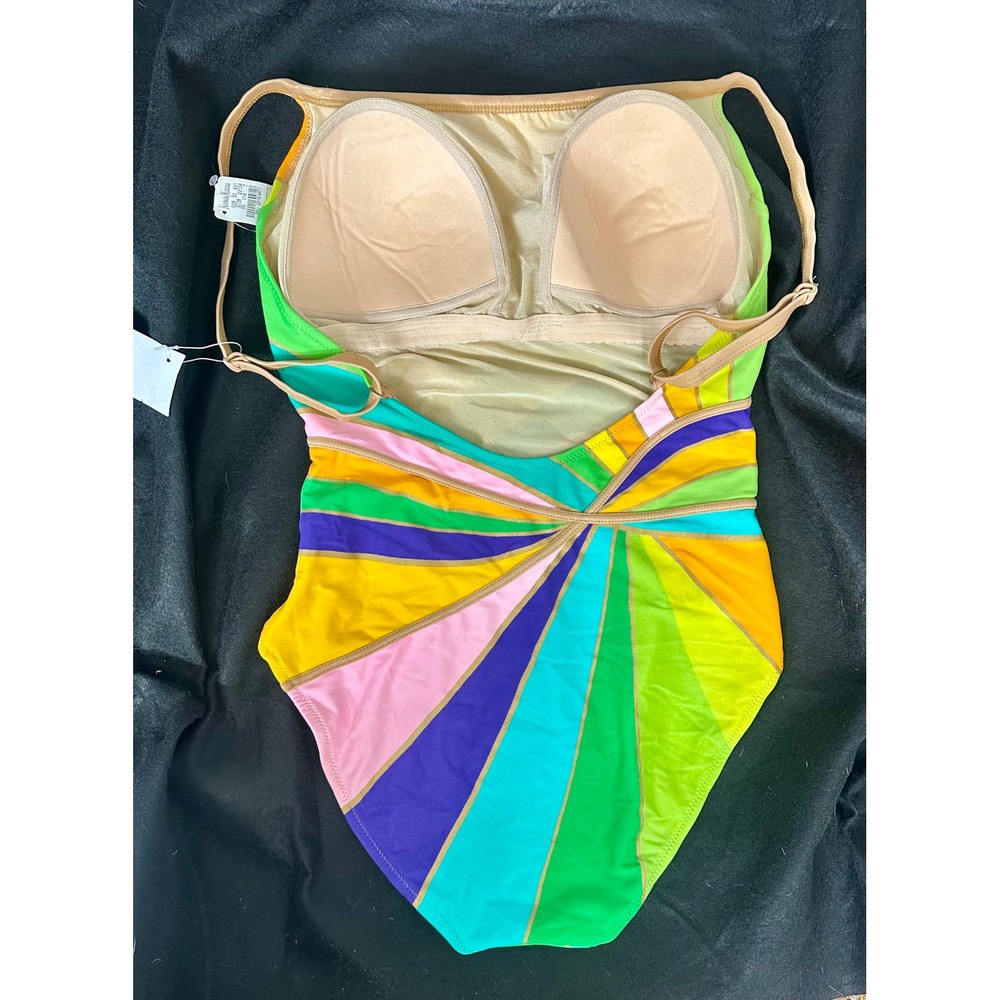 Rare Vintage Gottex Sunburst One Piece Swimsuit Neiman Marcus NWT Size 14 - Picture 2 of 5